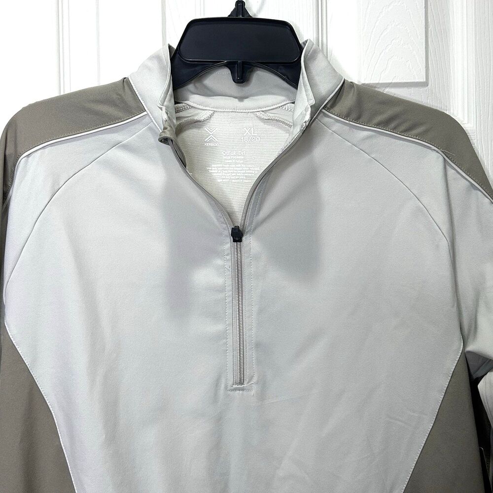 Xersion Pullover Windbreaker Jacket Athletic Y XL 18/20 1/2 Zip Colorblock NWT